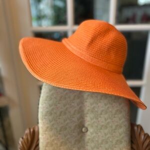 Good Condition Shade and Shore Bright Orange Wide-Brim Hat